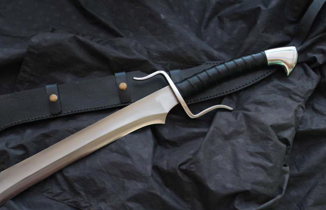 Fantasy Handmade Elven Sword Replica With Leather Sheath Unique Blades Runner