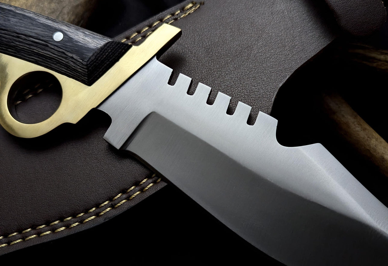 Walking Dead Bowie Knife Replica with Finger Grip – Best Gift Idea Unique Blades Runner