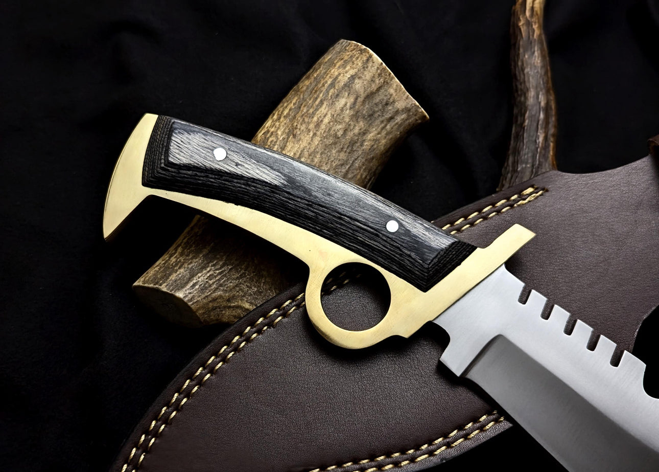 Walking Dead Bowie Knife Replica with Finger Grip – Best Gift Idea Unique Blades Runner