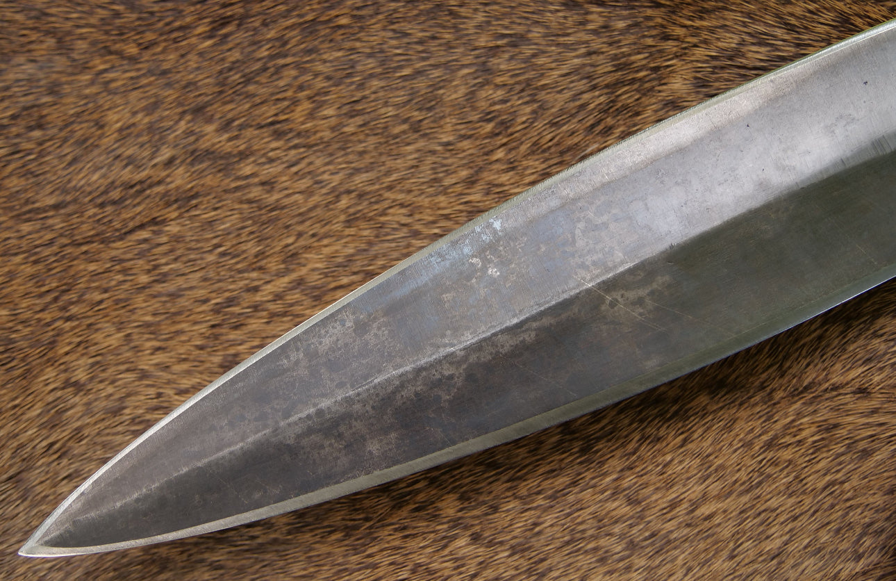 Handmade Arkansas Toothpick Bowie Knife With Wood Handle & Leather Sheath Unique Blades Runner