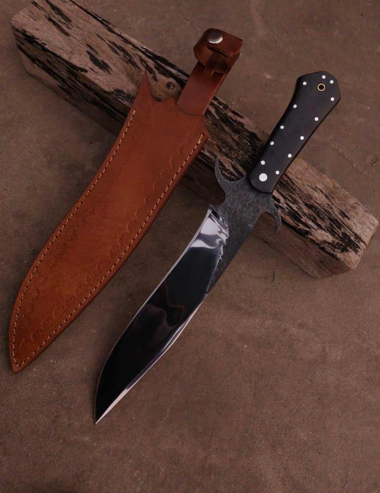 Handmade Mirror Polish Bowie knife - High Carbon Steel Blade with Micarta Handle Unique Blades Runner