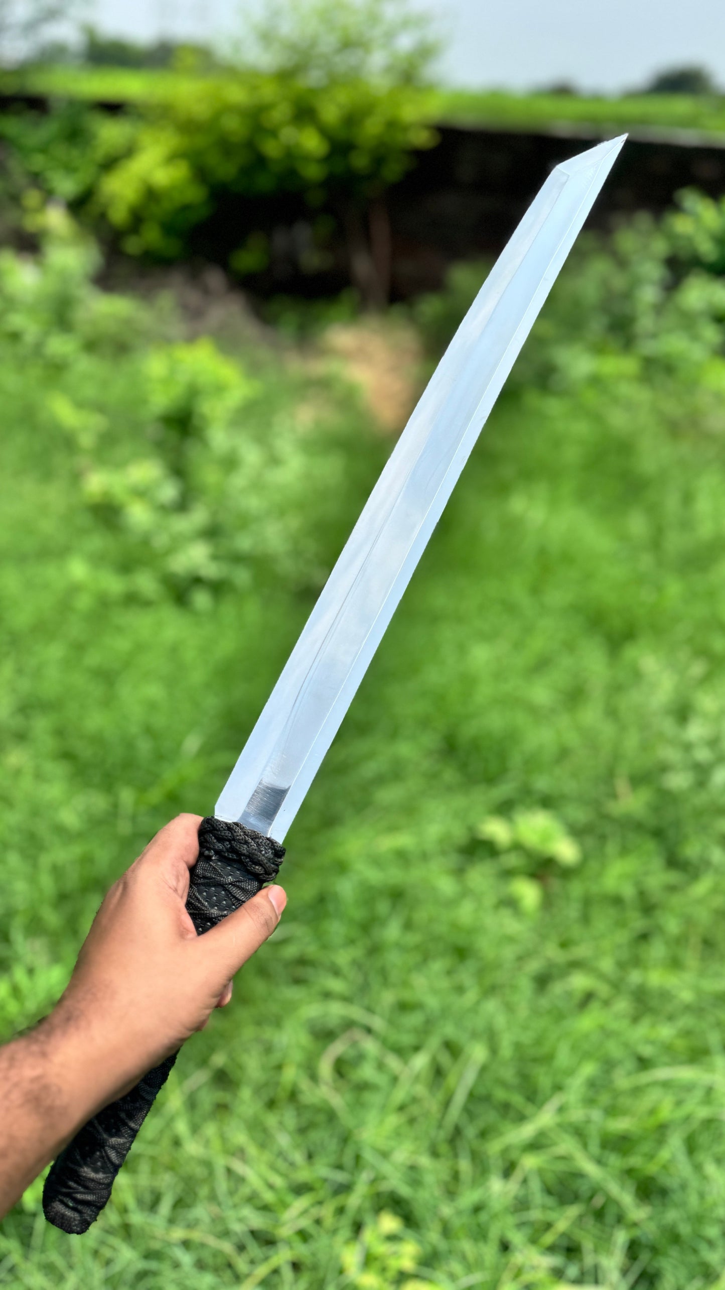 Japanese Tanto Sword Hand-Forged Carbon Steel Blade with Black Wrapped Handle Unique Blades Runner