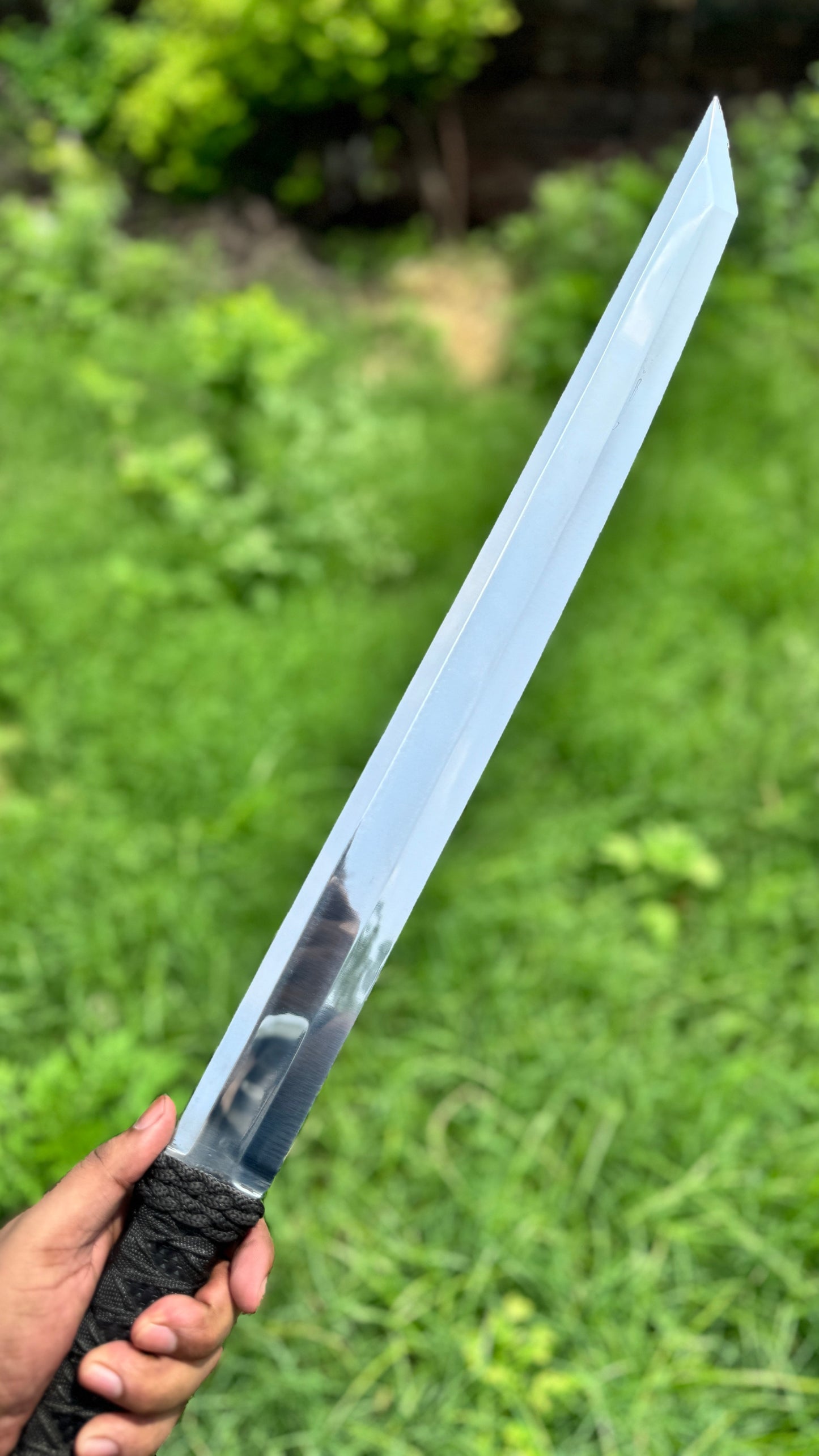 Japanese Tanto Sword Hand-Forged Carbon Steel Blade with Black Wrapped Handle Unique Blades Runner