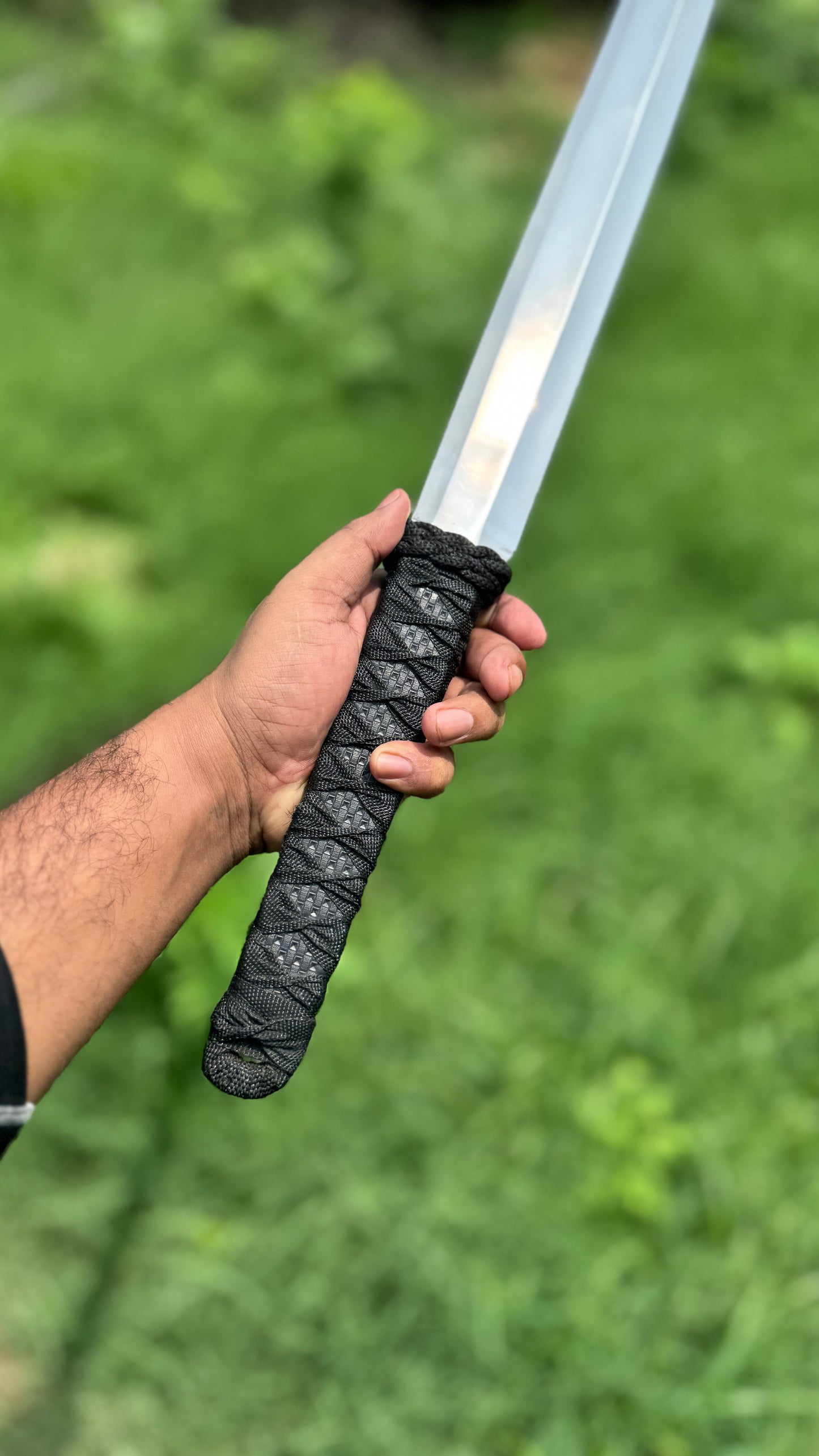 Japanese Tanto Sword Hand-Forged Carbon Steel Blade with Black Wrapped Handle Unique Blades Runner