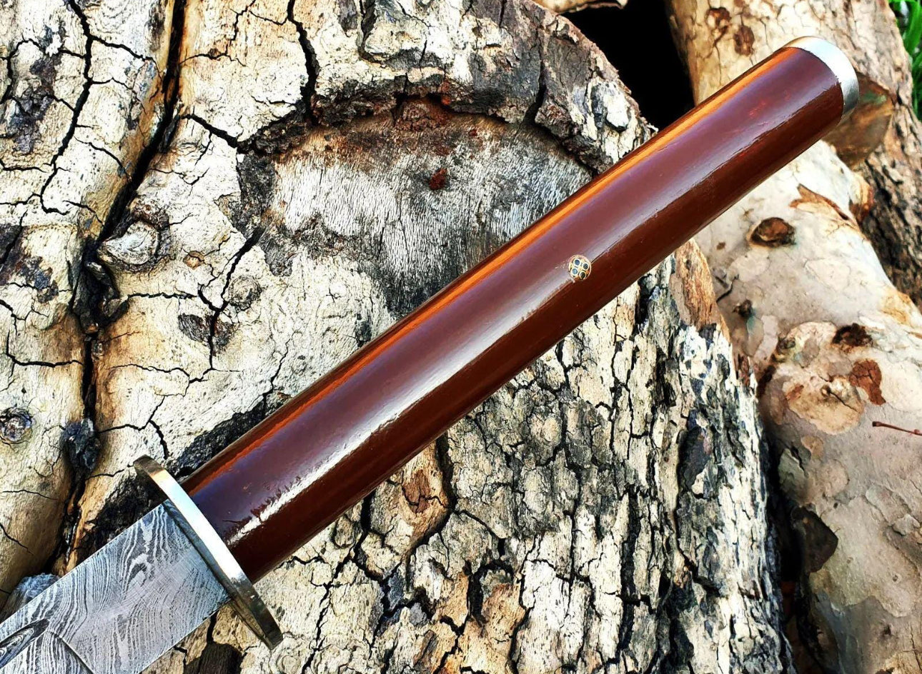 Handmade Damascus Steel Katana Sword with Wood Scabbard – Samurai Style Blade Unique Blades Runner