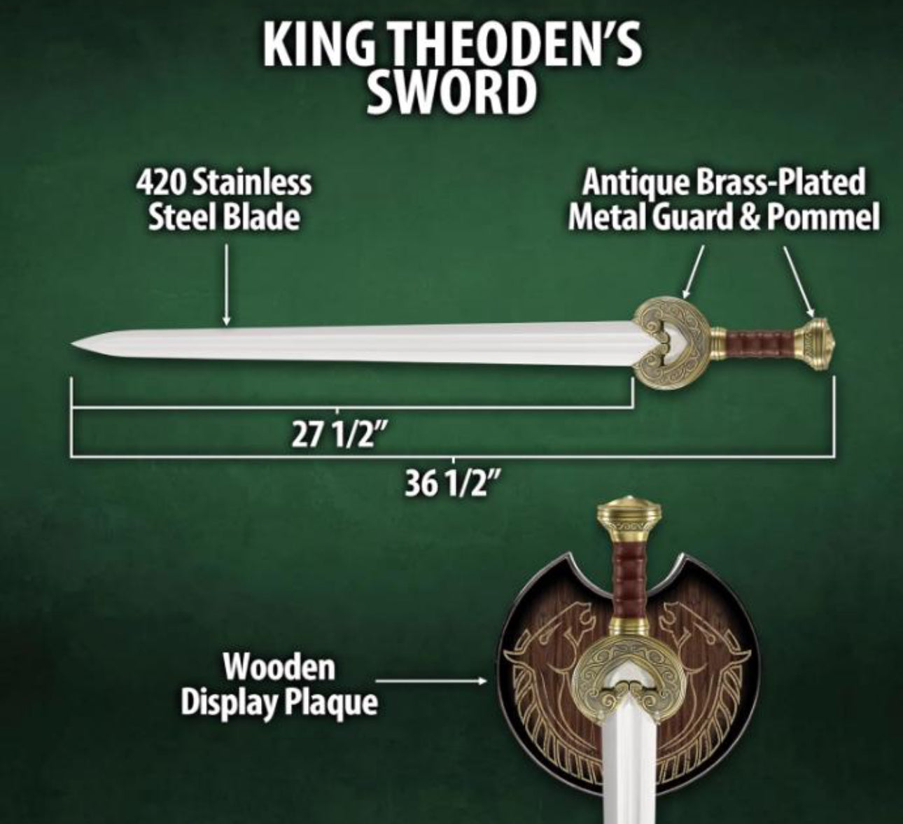 Herugrim Sword of King Theoden | Rohan Lord of the Rings Fantasy Sword Unique Blades Runner