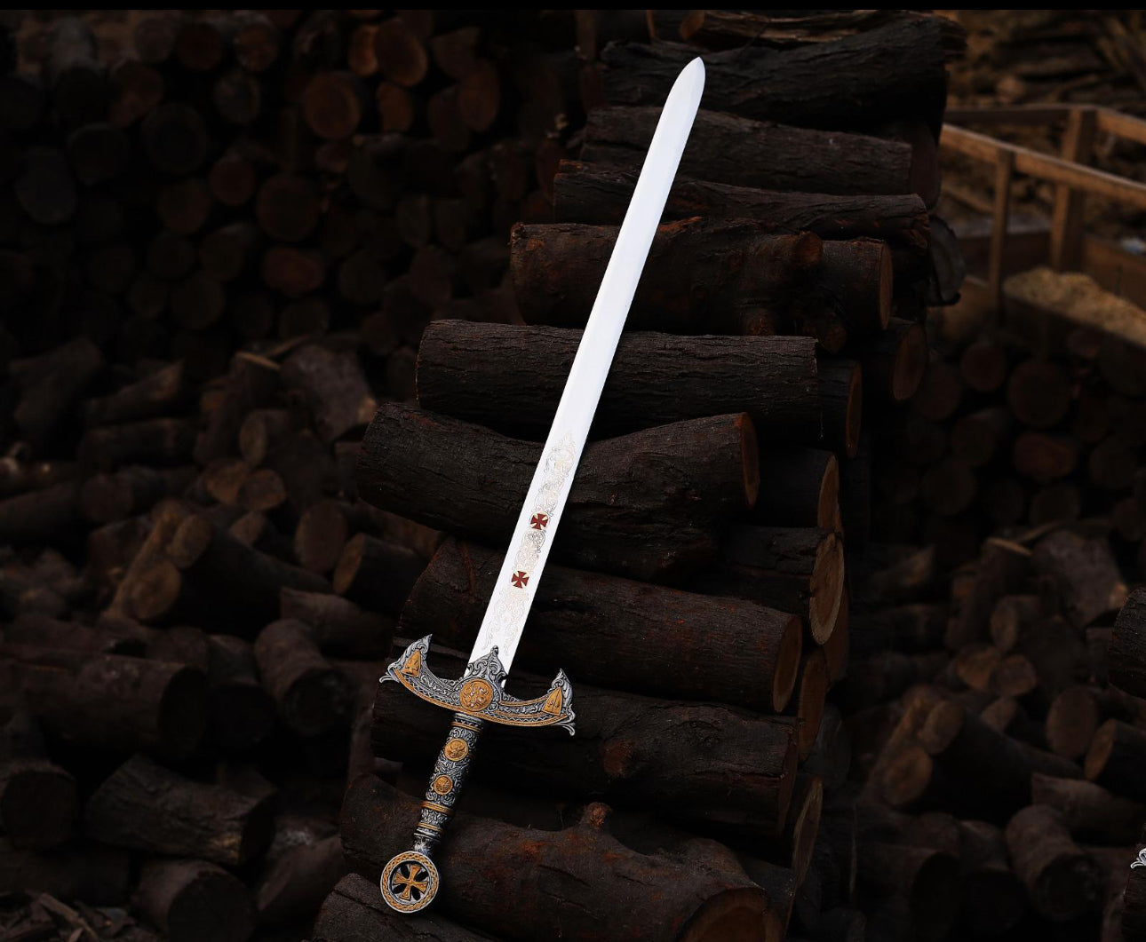 Crusader Sword Replica | Handmade Fantasy Sword for Collectors Display Unique Blades Runner