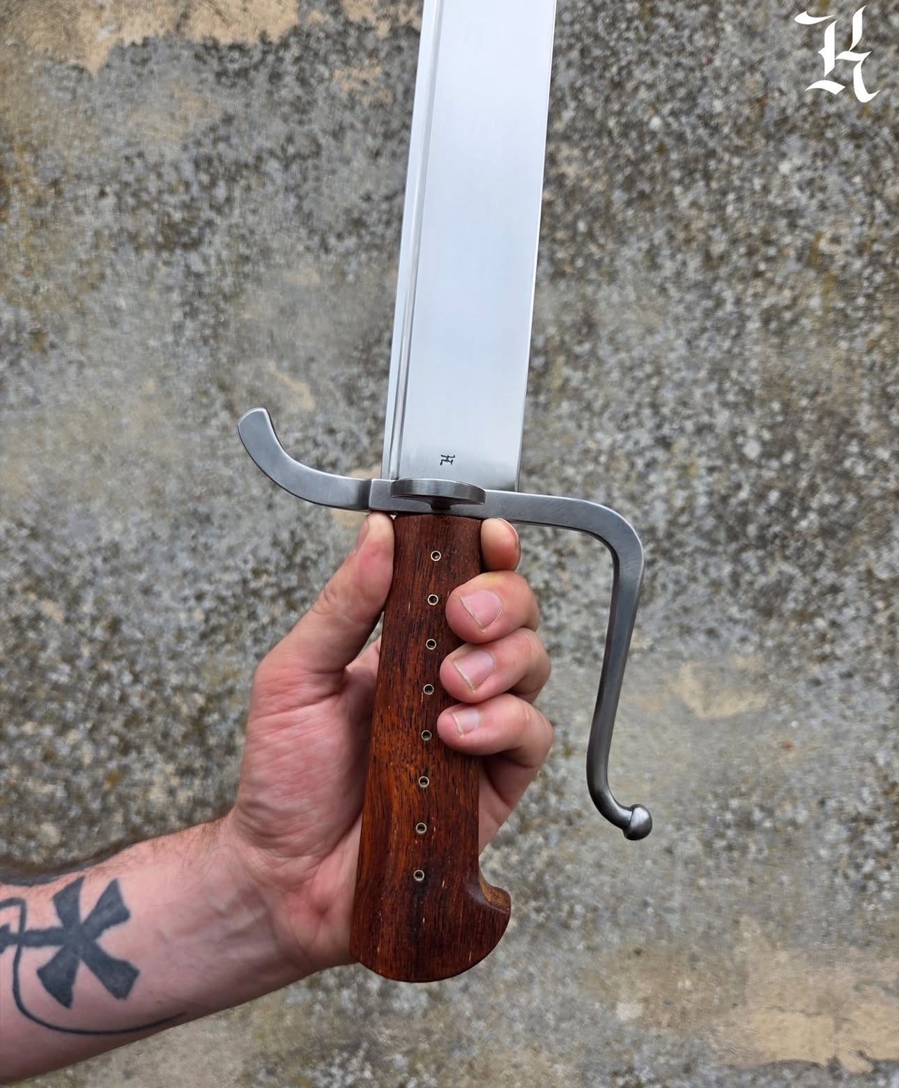 Hand Forged Räuber Messer Sword | German Short Messer with Wood Handle Unique Blades Runner