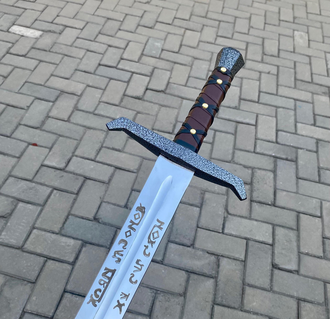 Excalibur Sword Replica Carbon Steel | Handmade King Arthur Sword Unique Blades Runner