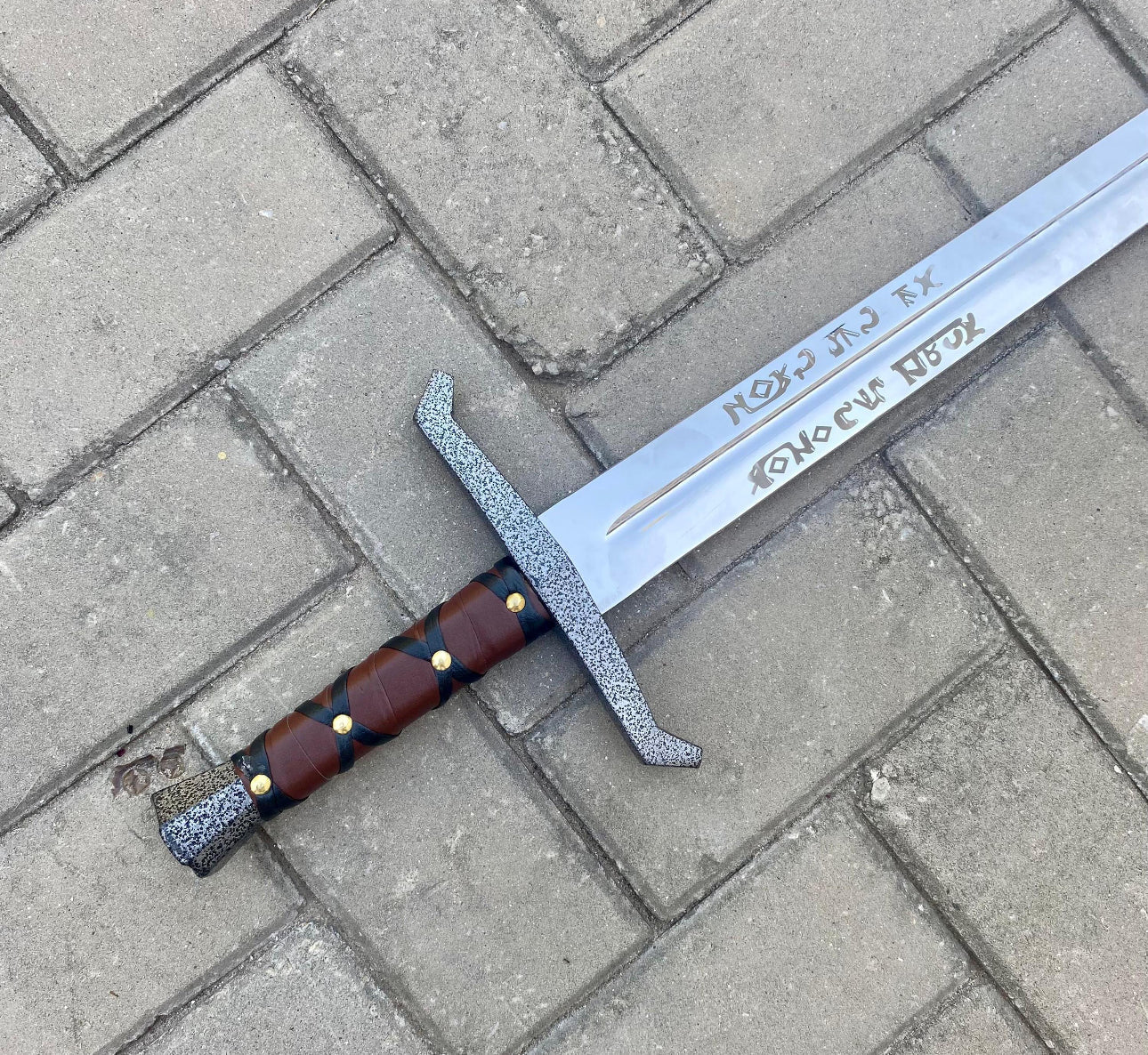 Excalibur Sword Replica Carbon Steel | Handmade King Arthur Sword Unique Blades Runner