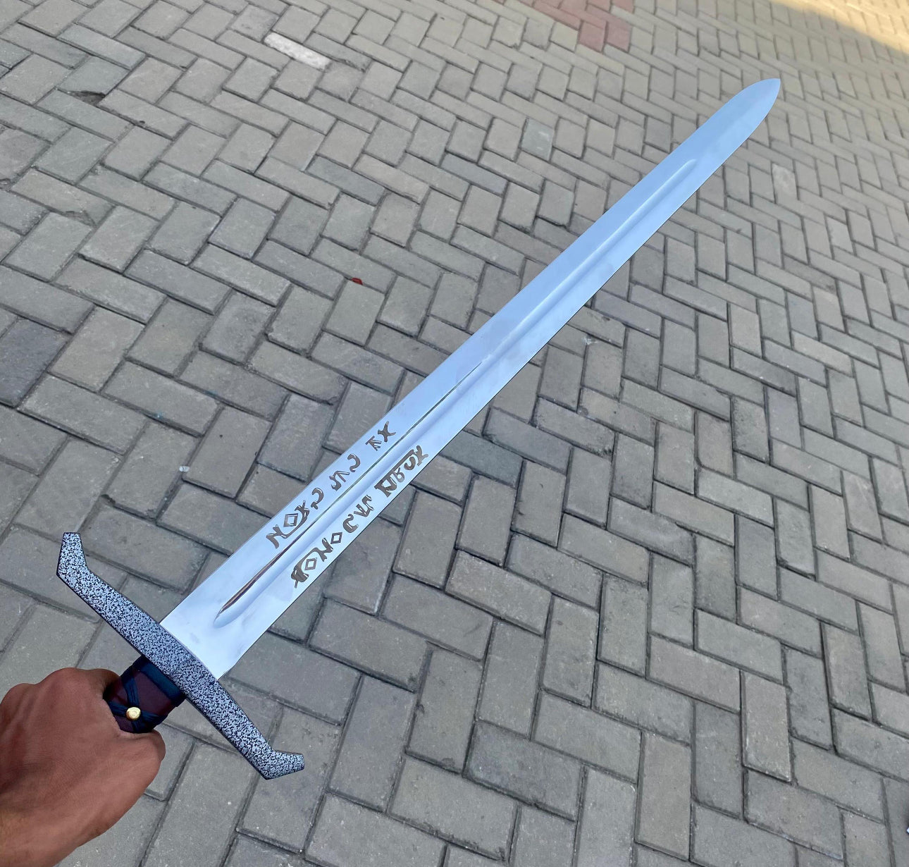 Excalibur Sword Replica Carbon Steel | Handmade King Arthur Sword Unique Blades Runner