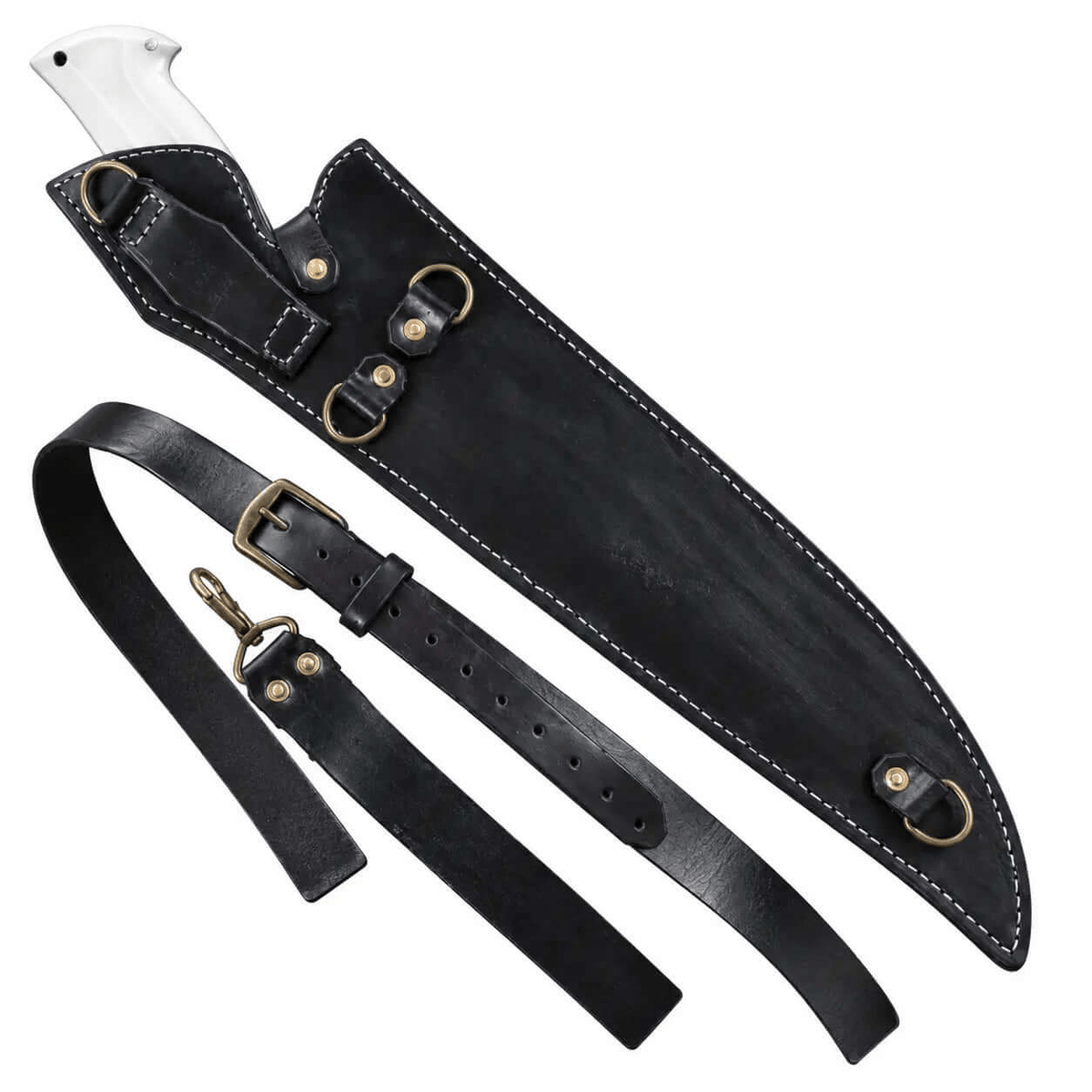 Forged Hunting Knife – High Carbon Steel with White Micarta Handle - Unique Blades Runner