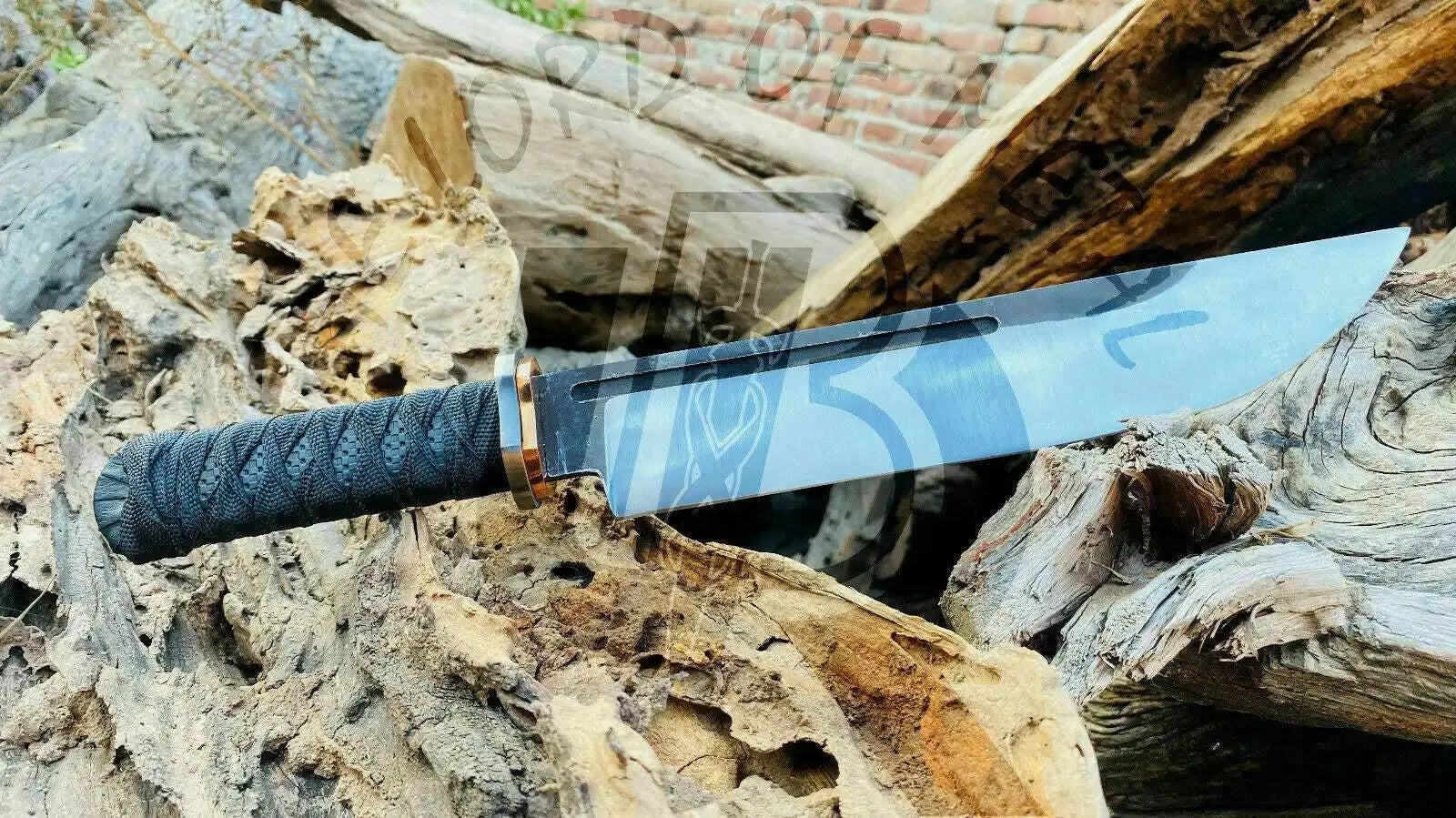 Custom Handmade D2-Tool Steel Tanto Bowie Knife with Leather Sheath Unique Blades Runner