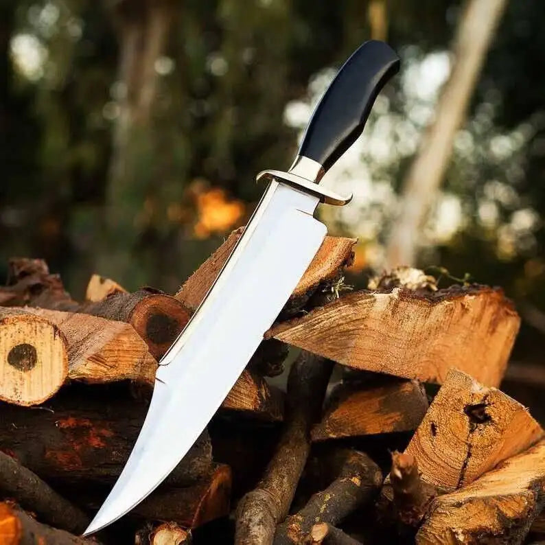 Handmade Jim Bowie Knife | D2 Tool Steel, Full Tang, Leather Sheath Unique Blades Runner