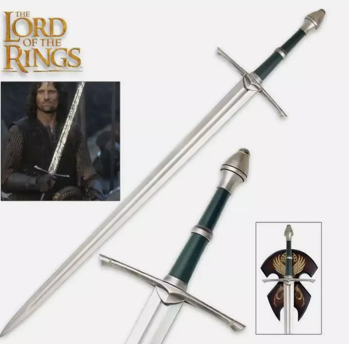 Handmade Aragorn Strider Ranger Sword Replica with Knife & Scabbard – Collectable Unique Blades Runner