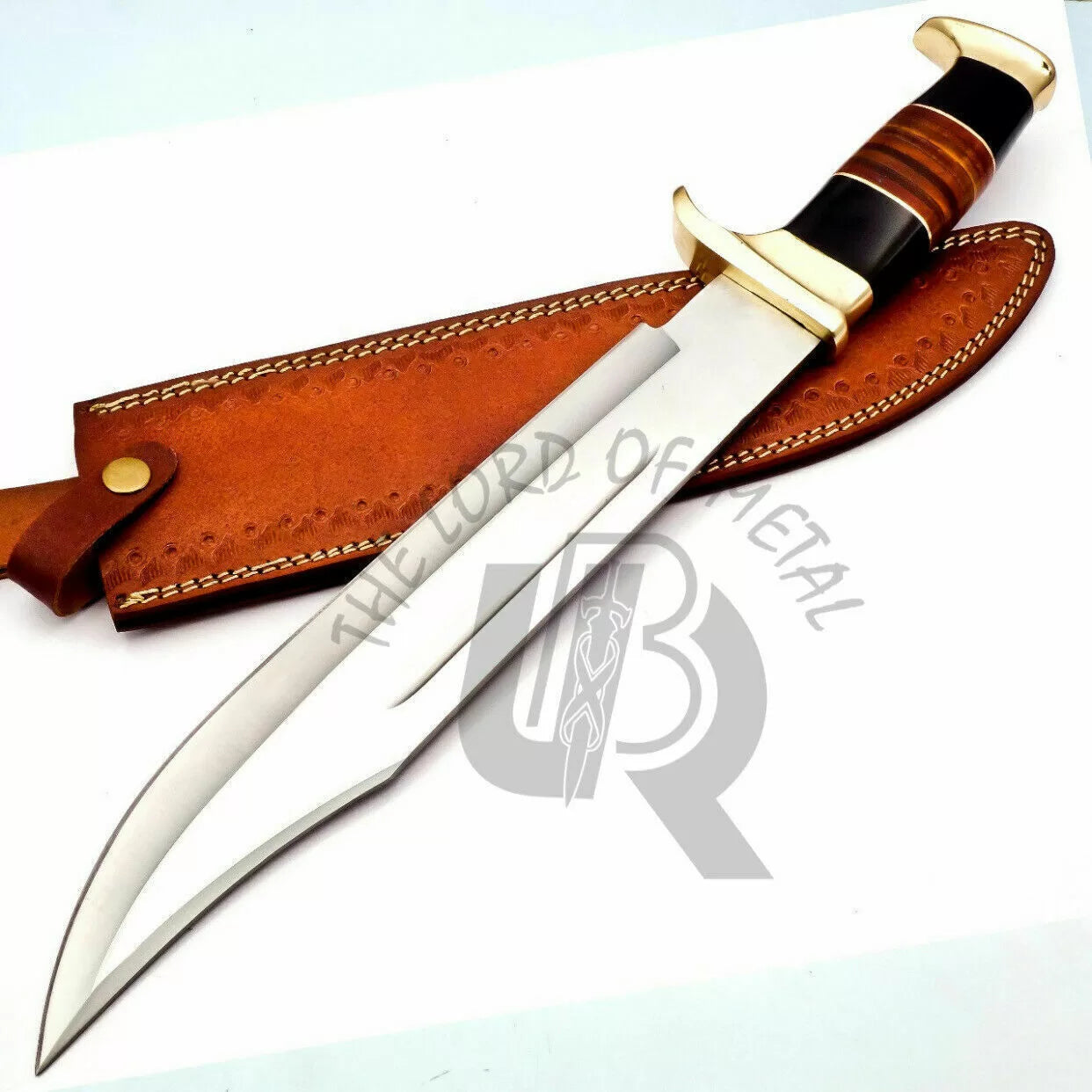 Crocodile Dundee Knife – Custom Handmade Hunting Bowie Knife with Leather Sheath Unique Blades Runner