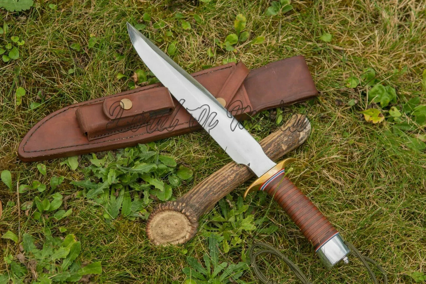 WW2 Randall Knife – Handmade D2 Steel Full Tang Hunting Knife with Sheath Unique Blades Runner