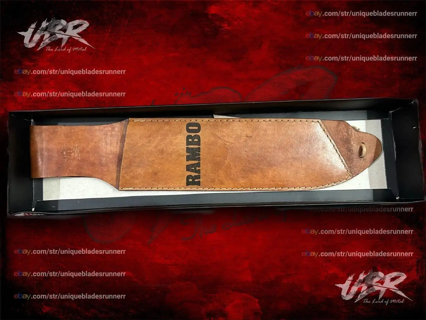 RAMBO 4 KNIFE SIGNATURE EDITION / Rambo Knives Masterpiece Collection / HCG IV Sylvester Stallone Signature / and BOX / CERTIFICATE EDITION / RABMO 4 MACHETE KNIFE Unique Blades Runner