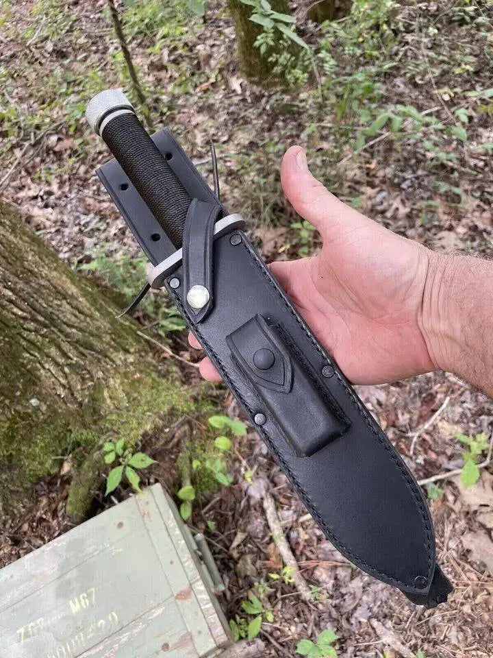 Handmade Randall Knife – High Carbon Steel Bowie Knife with Leather Sheath | Best Gift for Survival Enthusiasts Unique Blades Runner