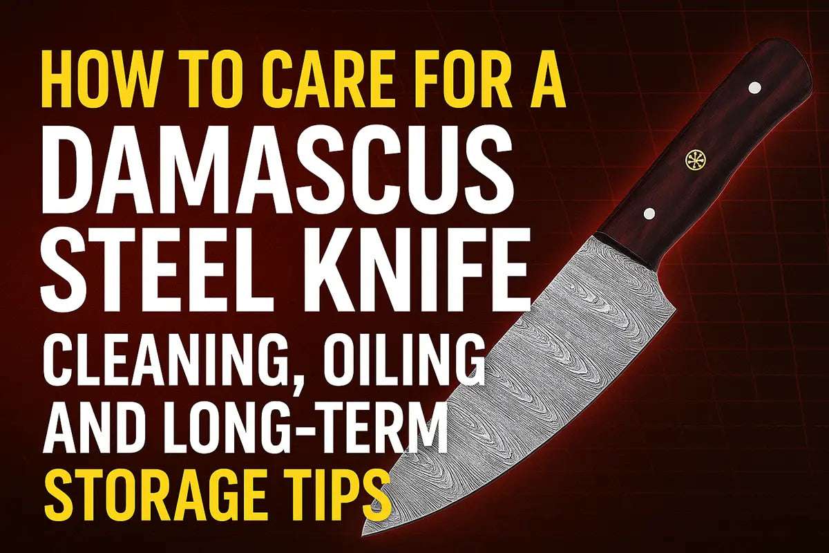 How to Care for a Damascus Steel Knife: Cleaning, Oiling, and Long-Term Storage Tips - Unique Blades Runner