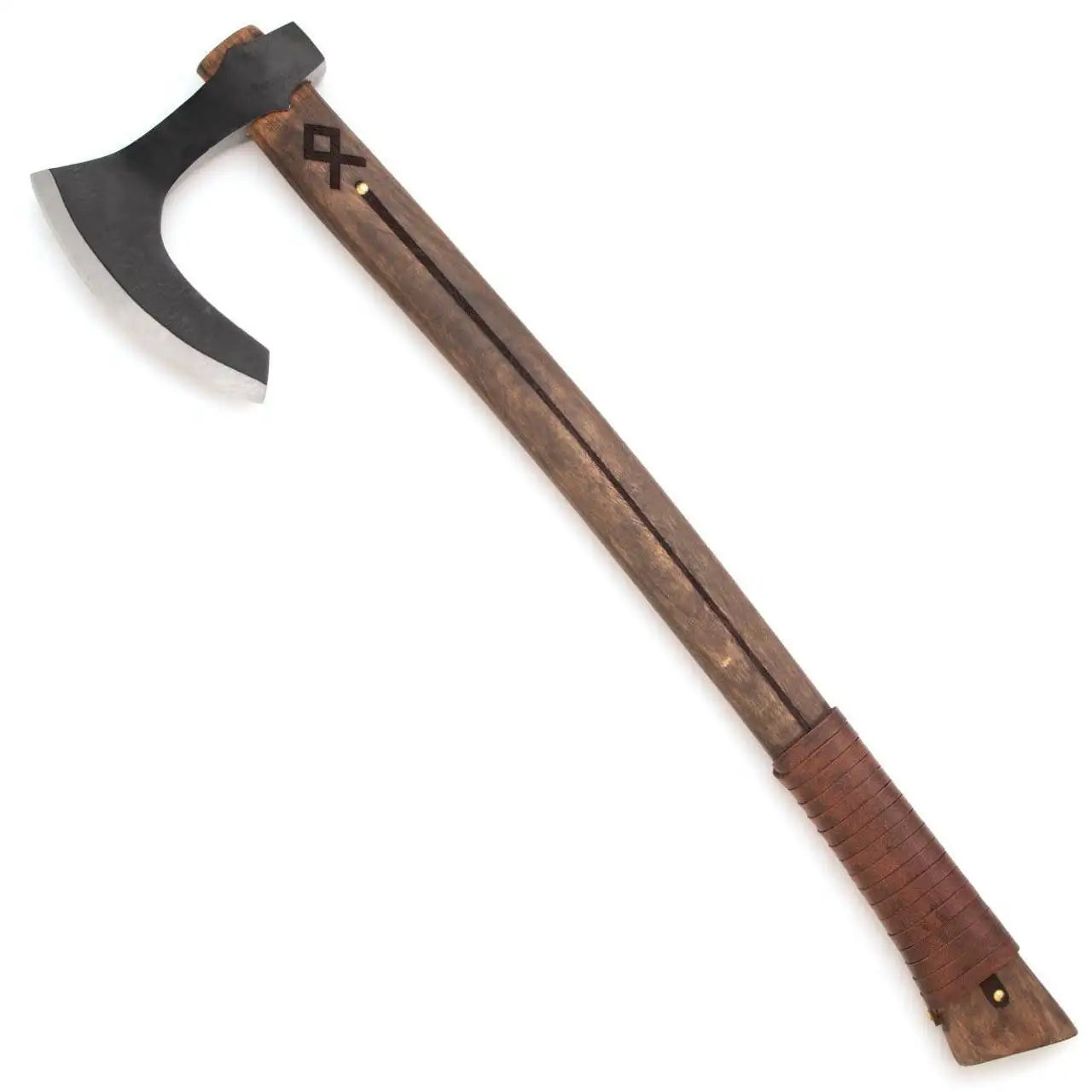Othala Viking Bearded Axe Handmade Carbon Steel with Sheath & Free Gift Box Unique Blades Runner