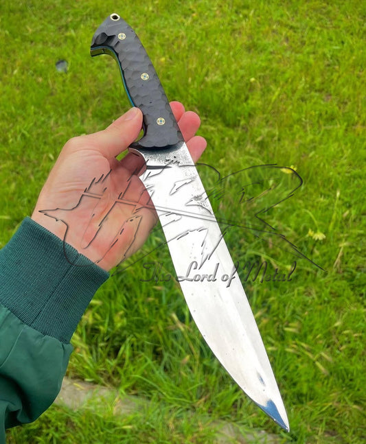 Stainless Steel Big Bowie Knife – Mirror Polish Micarta Handle Unique Blades Runner