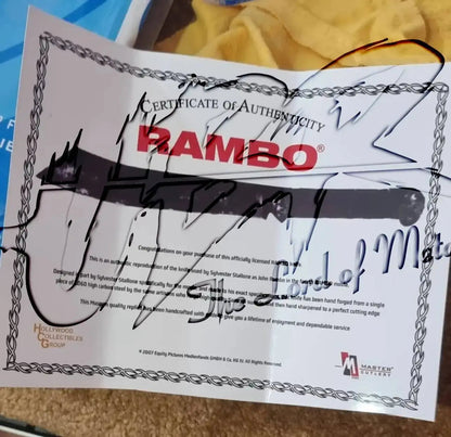 Rambo 4 Knife For Sale / Rambo Knives Signature Edition - HCG 4 Sylvester Stallone Signature With Certificate And Box Unique Blades Runner