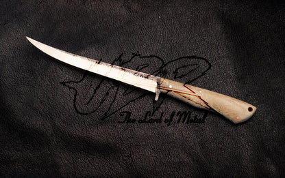 Hand-Forged Fillet Knife – High Carbon Steel Blade with Bone Handle Unique Blades Runner