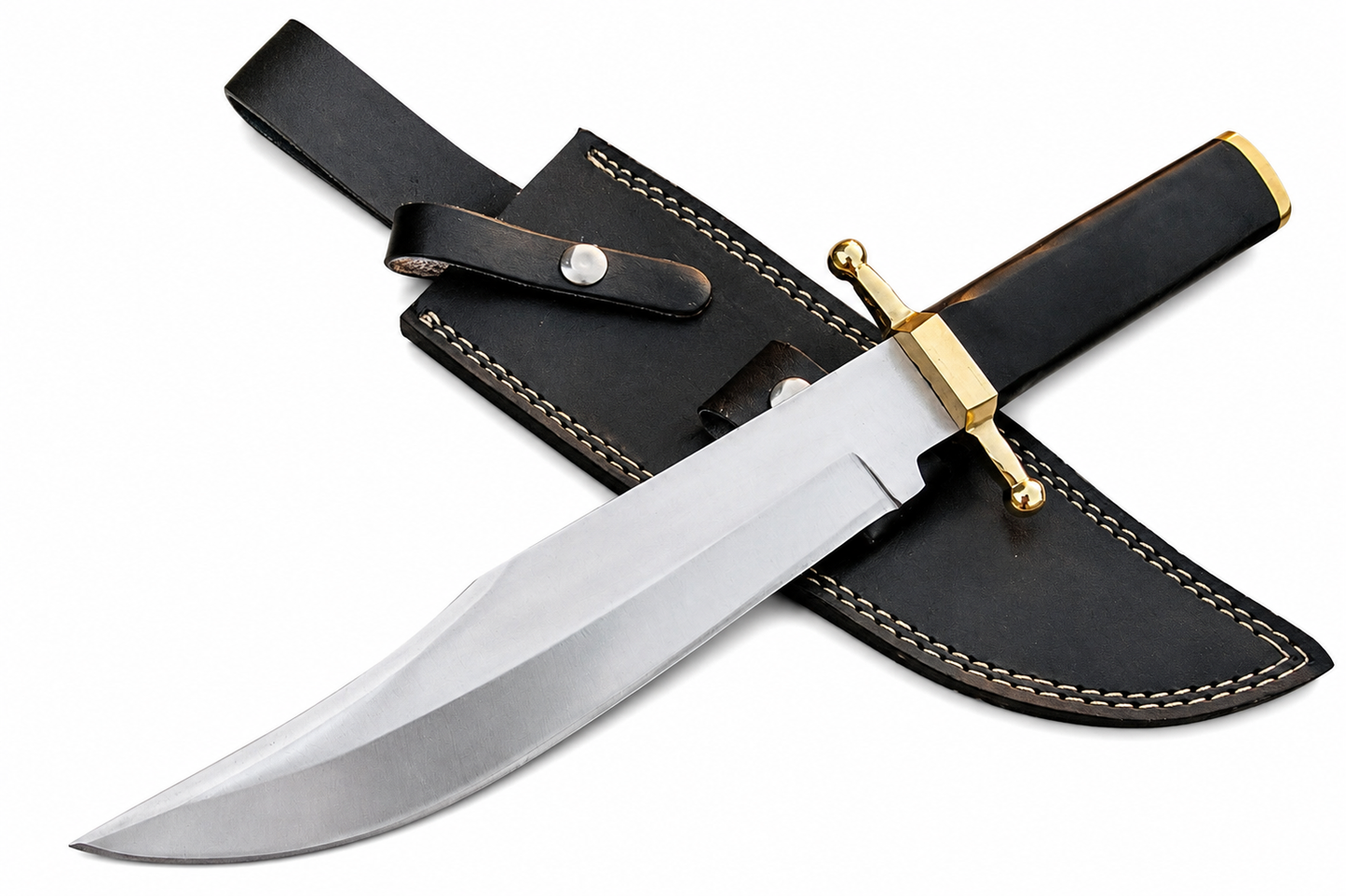 Smithsonian Bowie Knife – Handmade Historical Fixed Blade with Leather Sheath Unique Blades Runner