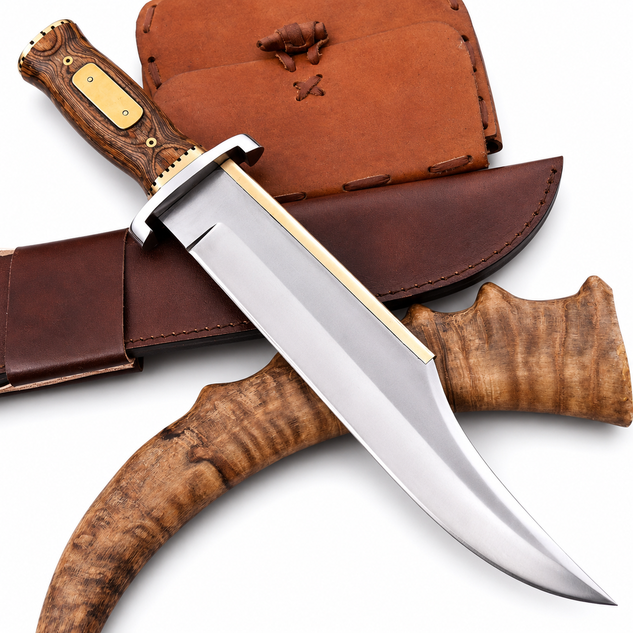 Iron Mistress Bowie Knife – Handmade Large Fixed Blade with Wood Handle Unique Blades Runner