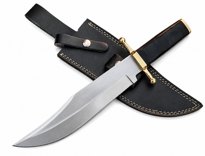 Smithsonian Bowie Knife – Handmade Historical Fixed Blade with Leather Sheath Unique Blades Runner