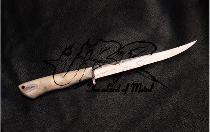 Hand-Forged Fillet Knife – High Carbon Steel Blade with Bone Handle Unique Blades Runner