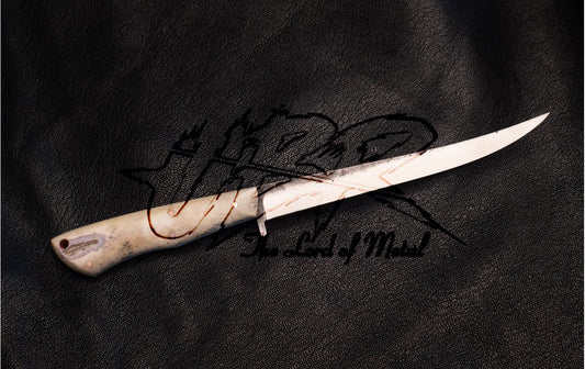 Hand-Forged Fillet Knife – High Carbon Steel Blade with Bone Handle Unique Blades Runner