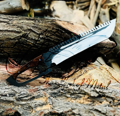 Custom High Carbon Steel Bowie Knife – Handmade Hunting Knife with Sheath Unique Blades Runner