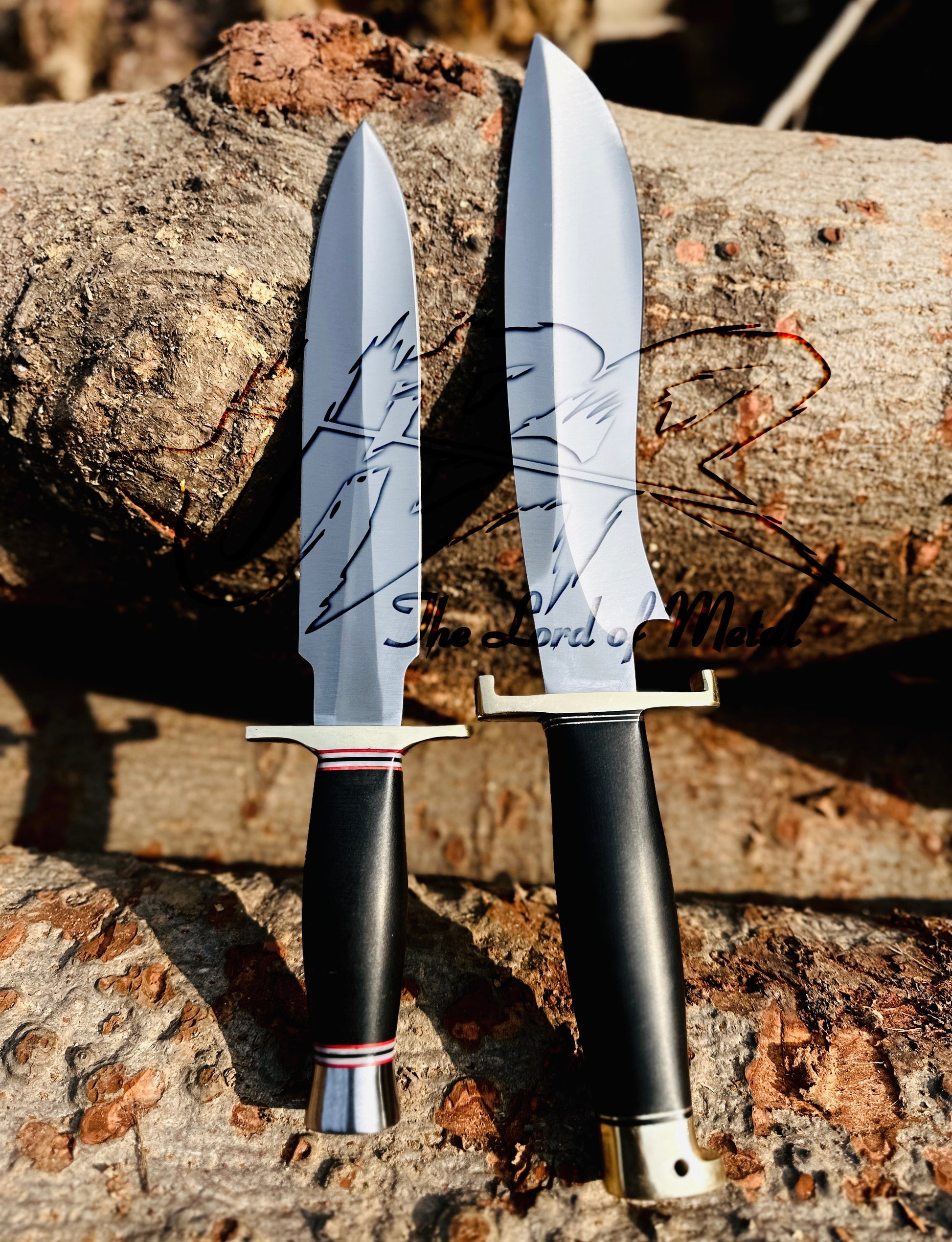 Sasquatch bowie Knife And Dagger Knife - Handmade D2 Tool Steel with Leather Sheath Unique Blades Runner