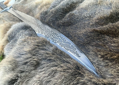 Arcane Fantasy Sword High Carbon Steel | Custom Engraved Sword Knight Blade Unique Blades Runner