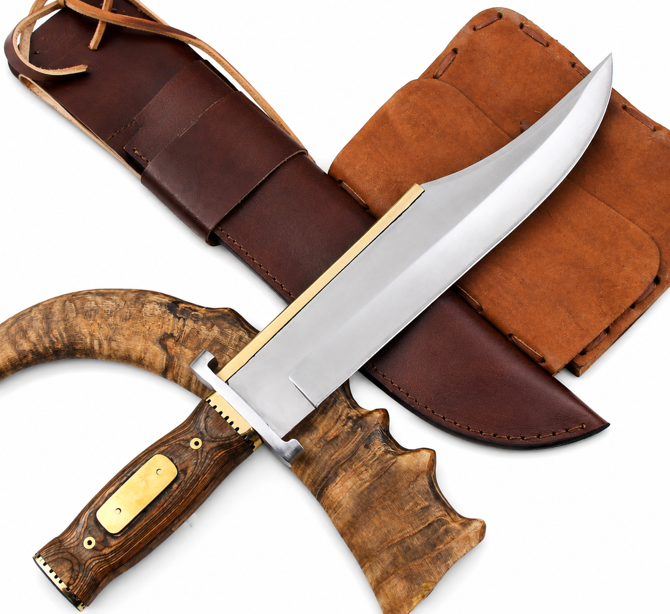 Iron Mistress Bowie Knife – Handmade Large Fixed Blade with Wood Handle Unique Blades Runner