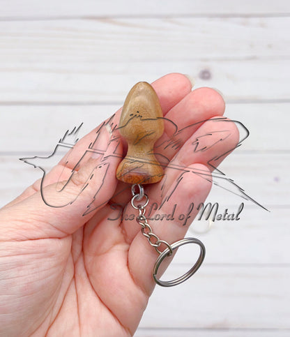 Mini Wooden Novelty Keychain - Handmade Gag Gift - Unique Plug Shape Key Ring Unique Blades Runner