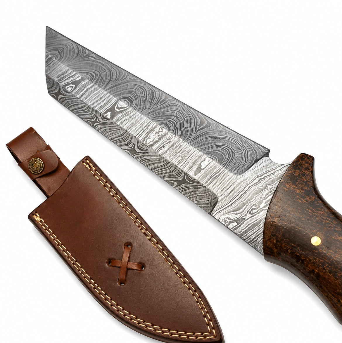 Viking Seax Knife – Damascus Steel with Micarta Handle Unique Blades Runner