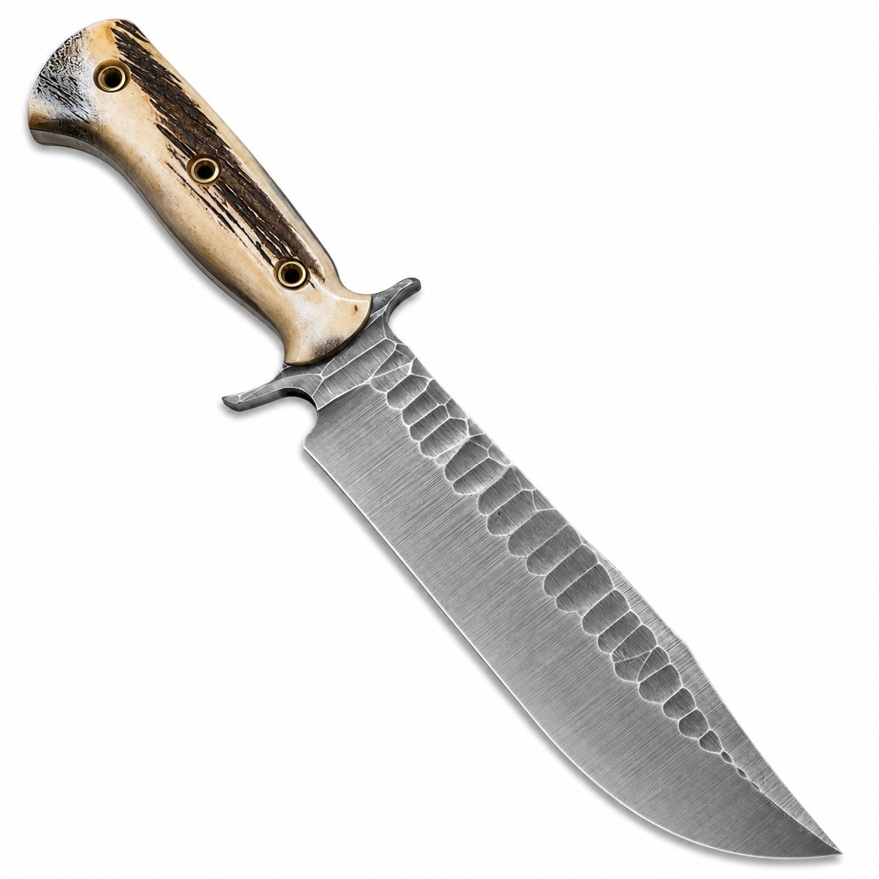 Handmade Forged Bowie Knife with Stag Handle & Forged Spine Unique Blades Runner