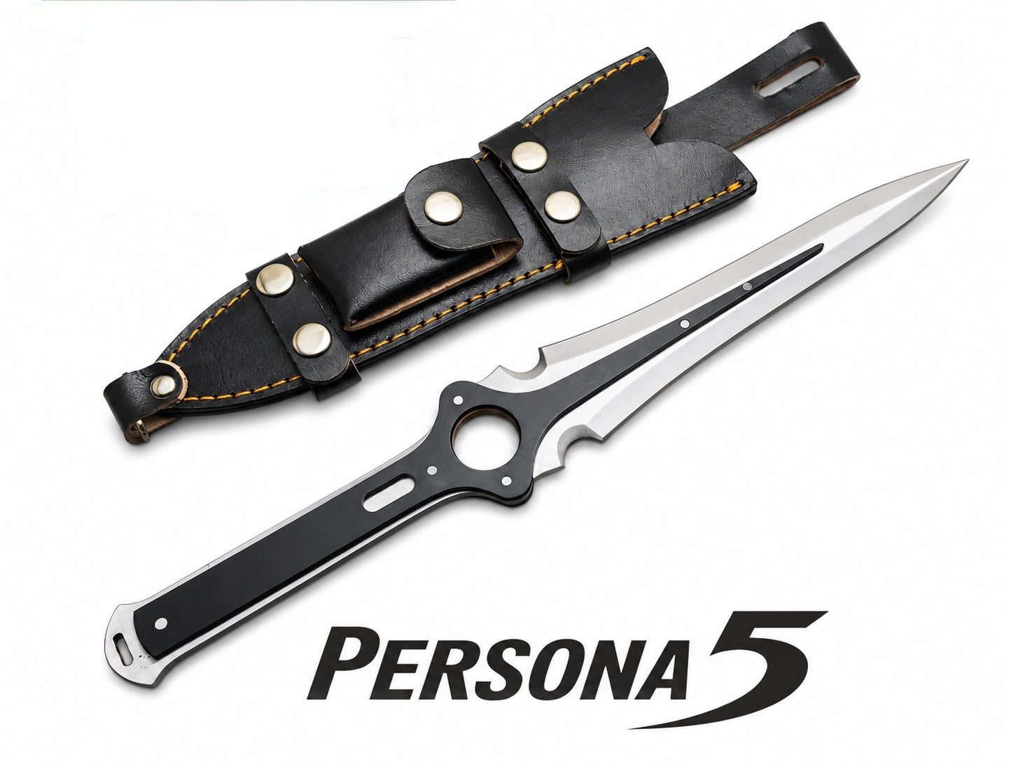 Persona 5 Joker Knife – Handmade Game Inspired Replica with Leather Sheath Unique Blades Runner