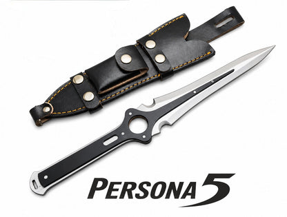 Persona 5 Joker Knife – Handmade Game Inspired Replica with Leather Sheath Unique Blades Runner