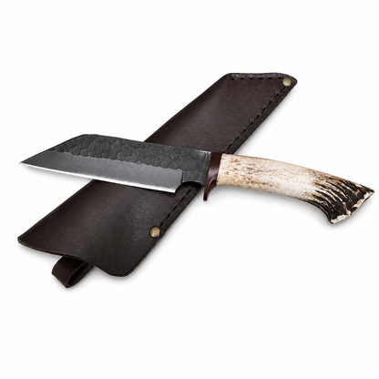 Seax Knife For Sale - High Carbon Steel Blade with Antler Handle Unique Blades Runner