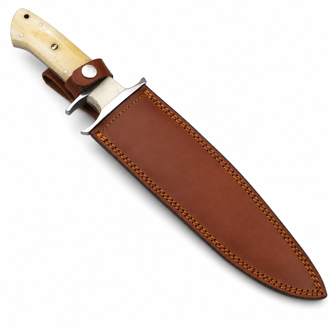 Loveless Fixed Blade Knife with Bone Handle & Double Guard Unique Blades Runner