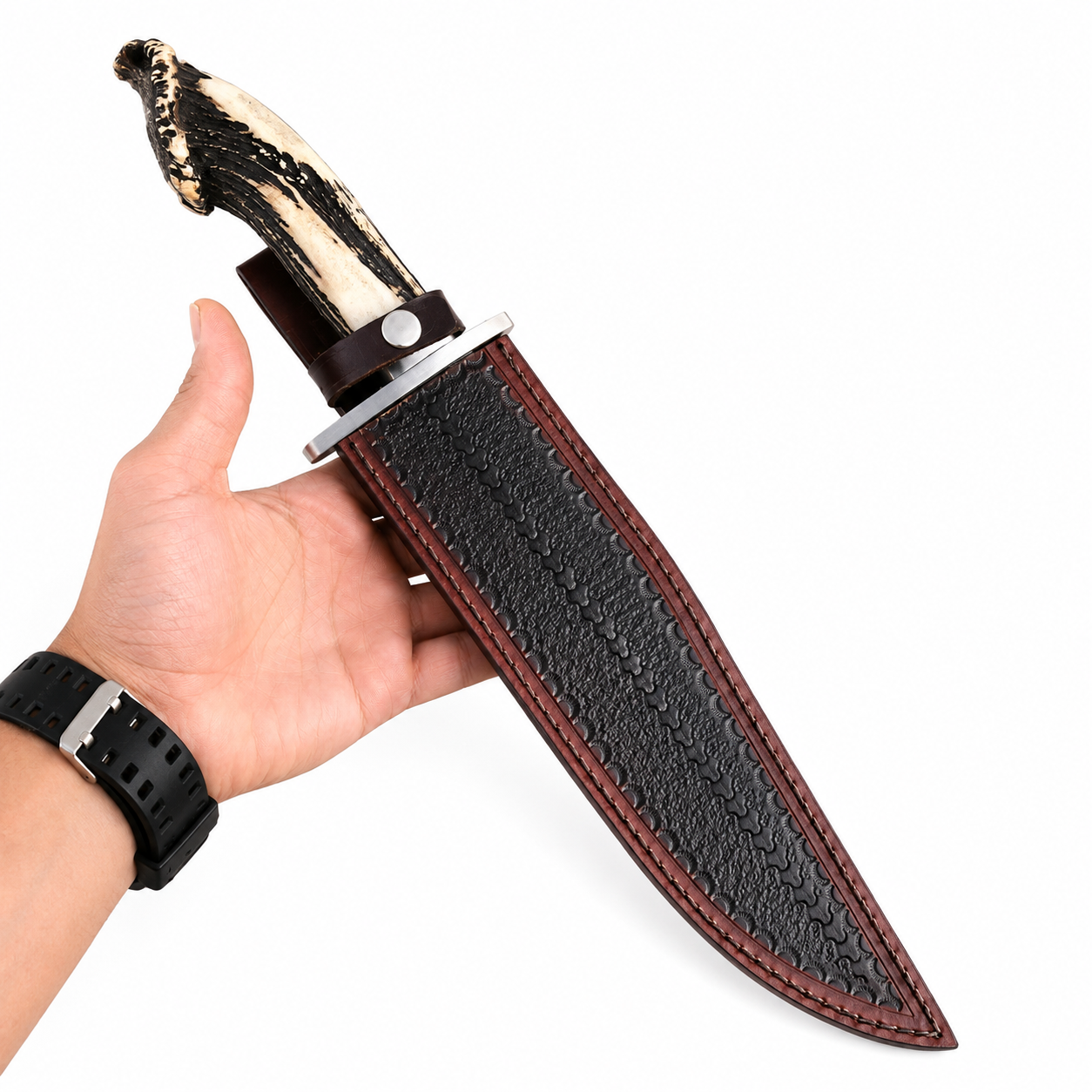 Handmade Bowie Knife - D2 Blade With Stag Horn Handle Unique Blades Runner