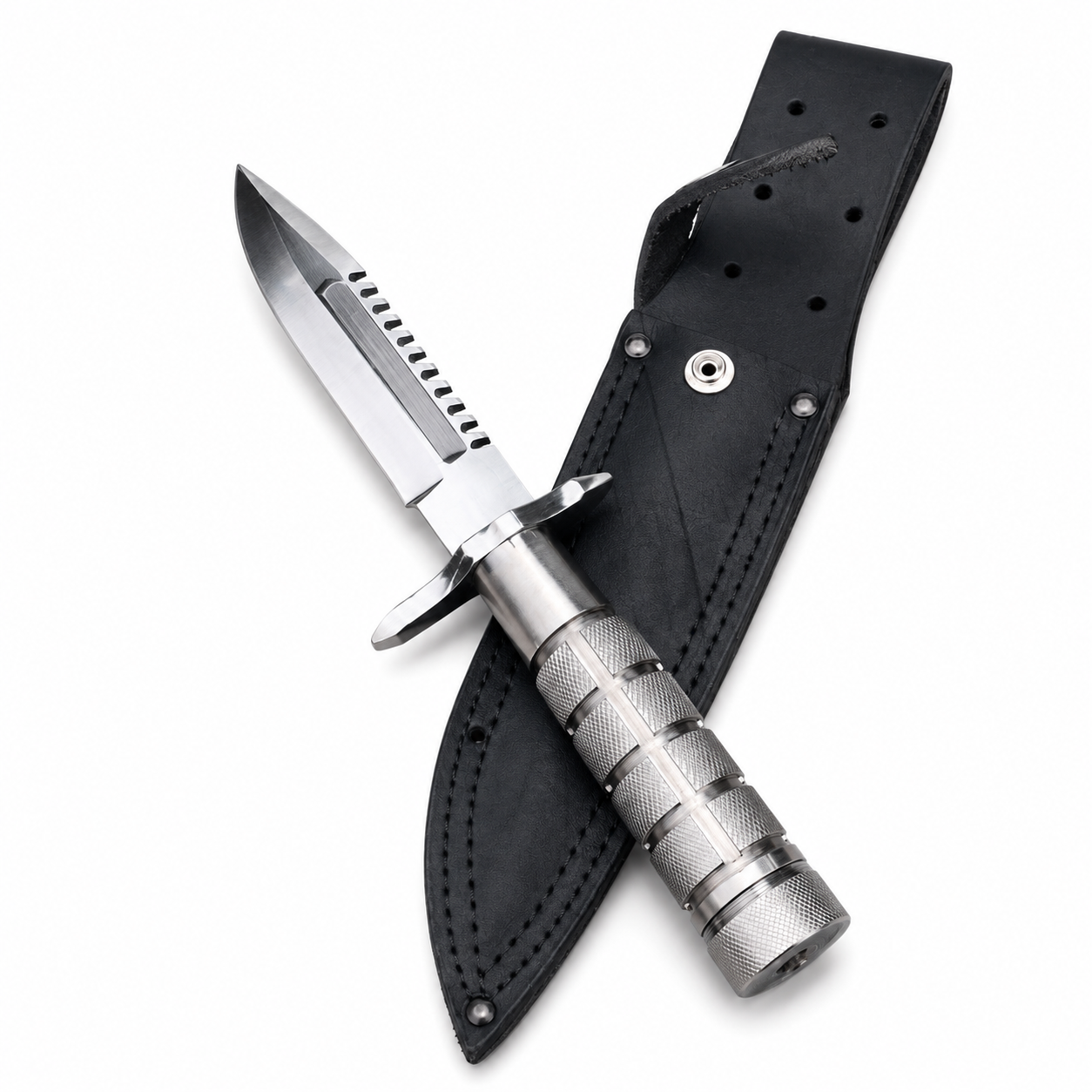 Hunting Commando Knife - D2 Tool Steel with Leather Sheath Unique Blades Runner