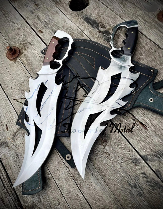Combo Of Mortal Kombat Knife - Mirror Polish Blade With Micarta Handle Unique Blades Runner