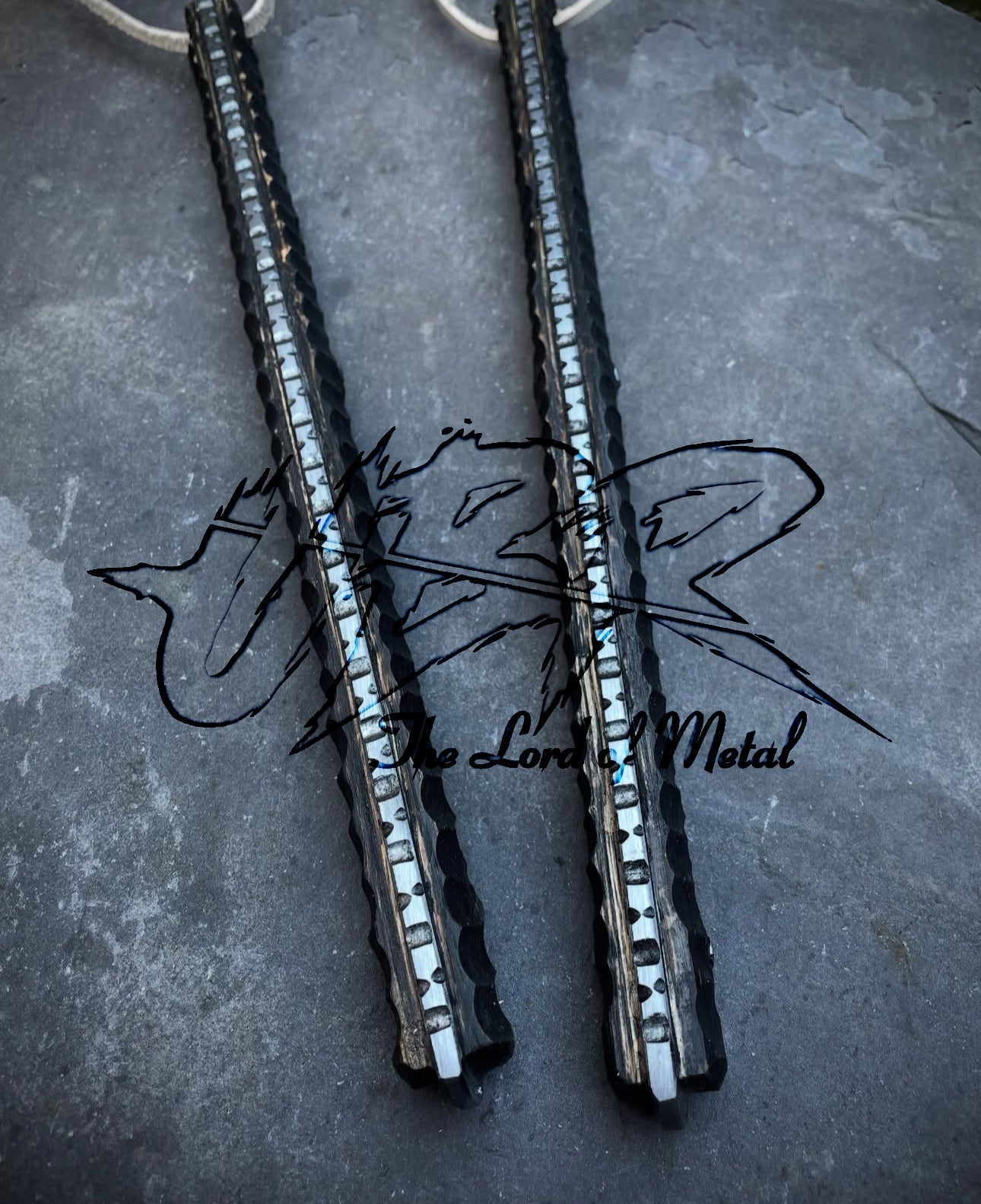 Custom Rebar Tire Thumper Stick | Heavy-Duty Rebar Thumper with Paracord Grip | UBR Unique Blades Runner