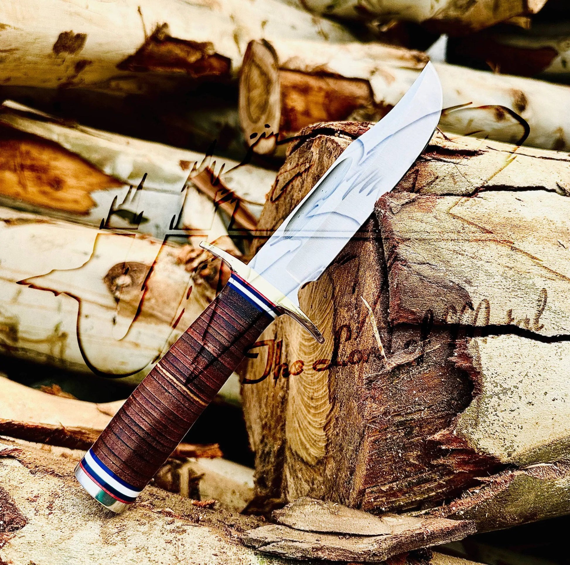 Handmade D2 Tool Steel Bowie Knife | Best Gift for Hunting & Survival | Leather Sheath Unique Blades Runner