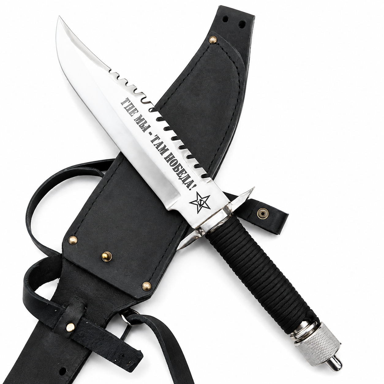 US Marines Knife | Handmade Survival Bowie Knife with Leather Sheath Unique Blades Runner